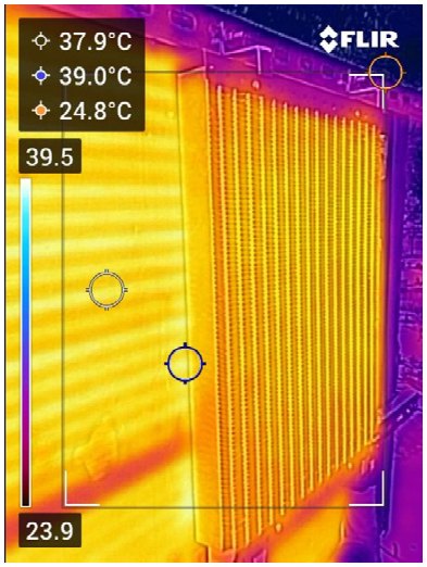 FLIR thermal image from ESS verification